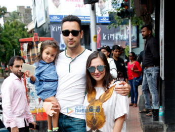 Imran Khan snapped with his lovely family post their lunch at Bastian