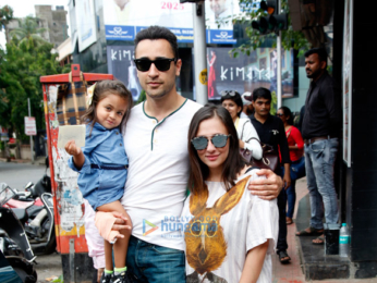 Imran Khan snapped with his lovely family post their lunch at Bastian