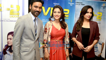 Kajol and Dhanush promote their film VIP2 in Delhi