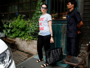 The beautiful Karisma Kapoor snapped with lovely kids post her lunch at Pali Village Cafe