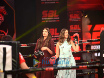 Mubarakan team promote their film on Super Boxing League