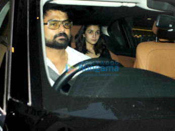Ranbir Kapoor & Alia Bhatt snapped post their visit at Karan Johar's house
