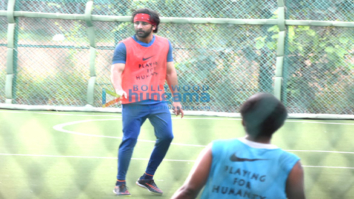 Ranbir Kapoor and Armaan Jain snapped during a football match