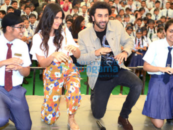 Ranbir Kapoor and Katrina Kaif promote their film Jagga Jasoos at Ryan International School