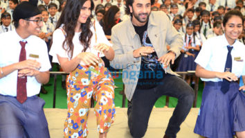 Ranbir Kapoor and Katrina Kaif promote their film Jagga Jasoos at Ryan International School Ranbir Kapoor and Katrina Kaif promote their film Jagga Jasoos at Ryan International School