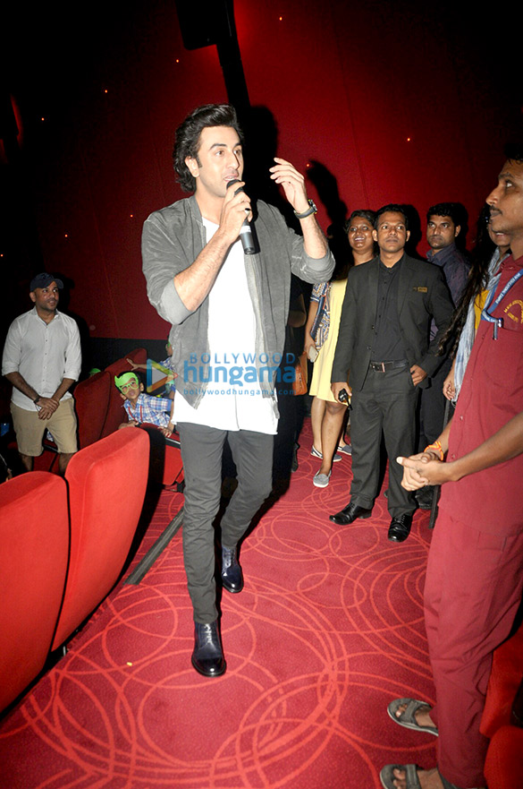 Ranbir Kapoor interacts with kids at a special screening of Jagga Jasoos
