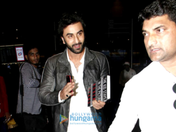 Ranbir Kapoor and Katrina Kaif arrive in Mumbai after promoting their film 'Jagga Jasoos' in Delhi