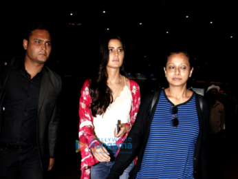 Ranbir Kapoor and Katrina Kaif arrive in Mumbai after promoting their film 'Jagga Jasoos' in Delhi