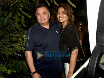 Rishi Kapoor, Neetu Singh and Riddhima Kapoor Sahani snapped post Neetu Singh's birthday celebrations