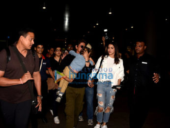 Shah Rukh Khan and Anushka Sharma arrive back from Dubai JHMS promotions
