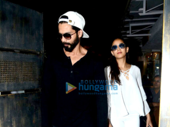 Shahid Kapoor and wife Mira snapped post lunch date at Out of the Blue restaurant in Bandra