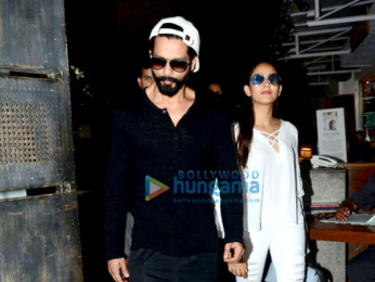 Shahid Kapoor and wife Mira snapped post lunch date at Out of the Blue restaurant in Bandra