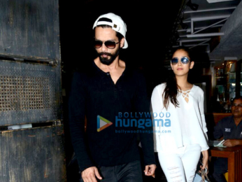 Shahid Kapoor and wife Mira snapped post lunch date at Out of the Blue restaurant in Bandra