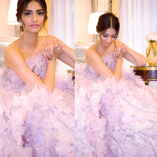 Sonam Kapoor stuns in a beautiful lilac gown at the Paris Couture Week after party-1