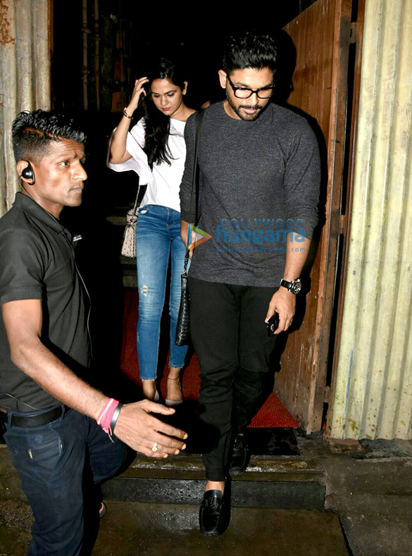 South Superstar Allu Arjun snapped with his wife post dinner at Khar Social
