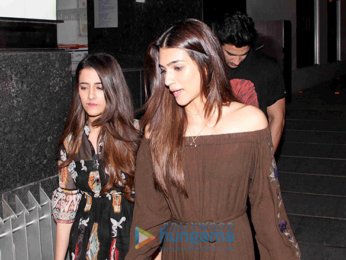 Sushant Singh Rajput, Kriti Sanon and her sister snapped post dinner at Hakkasan