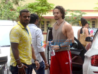 The extremely talented actor Tiger Shroff snapped post his gym session