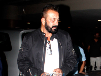 Sanjay Dutt, Anushka Sharma and Sidharth Malhotra at the airport