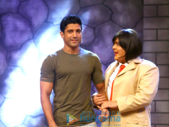 Farhan Akhtar and Diana Penty promote 'Lucknow Central' on Drama Company