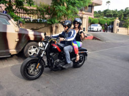 A Gentleman couple Sidharth Malhotra and Jacqueline Fernandez go on a bike ride in Mumbai