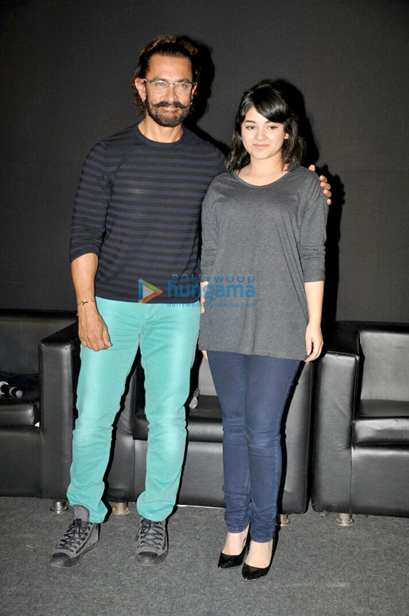 Aamir Khan, Kiran Rao & Zaira Wasim grace the first look launch of ‘Secret Superstar’ Aamir Khan, Kiran Rao & Zaira Wasim grace the first look launch of ‘Secret Superstar’