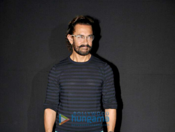Aamir Khan, Kiran Rao & Zaira Wasim at the first look launch of 'Secret Superstar'