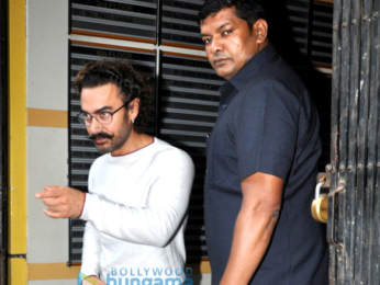 Aamir Khan snapped post dubbing in Andheri