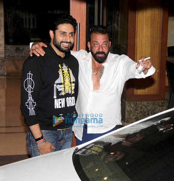 abhishek bachchan snapped at sanjay dutts birthday bash 3
