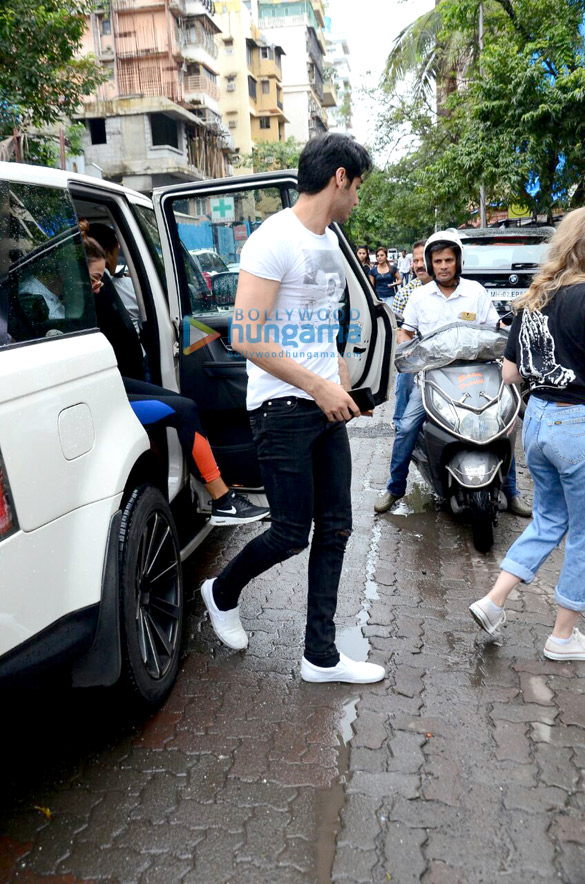 Ahan Shetty snapped with friends in Bandra Ahan Shetty snapped with friends in Bandra
