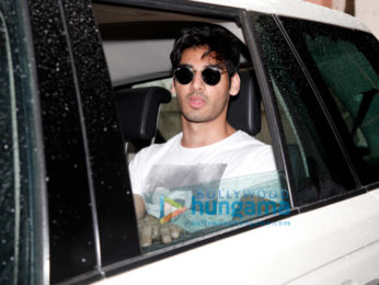 Ahan Shetty snapped with girlfriend Tania Shroff and her friends in Bandra
