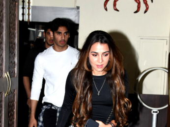 Ahan Shetty snapped with girlfriend Tania Shroff at Bastian