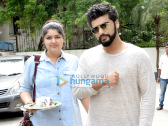 Arjun Kapoor & Anshula Kapoor snapped post Rakshabandhan celebrations at Sanjay Kapoor's house