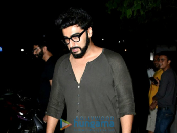 Arjun Kapoor, Mohit Marwah, Kunal Rawal and Aarti Shetty snapped post dinner in Bandra