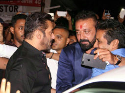 BHAI MEETS BABA: Salman Khan and Sanjay Dutt hug it out during Ganpati celebrations at Ambani residence
