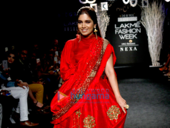 Bhumi Pednekar walks for Rucera at Lakme Fashion Week 2017