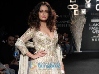 Dia Mirza walks for Faabiiana at Lakme Fashion Week 2017
