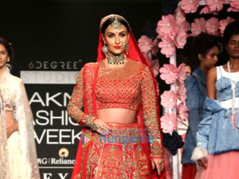 Elli Avram walks for Manoj Agarwal at Lakme Fashion Week 2017