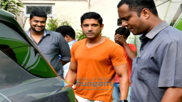Farhan Akhtar snapped at Mehboob Studio today for an ad shoot