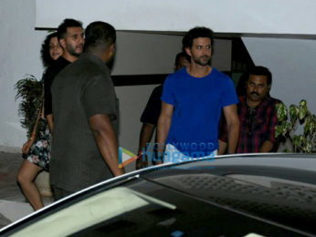 Hrithik Roshan and Ritesh Sidhwani snapped post a meeting at Farhan Akhtar's house in Bandra