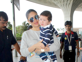 Kareena Kapoor Khan and Taimur snapped leaving for Delhi to shoot for Veere Di Wedding