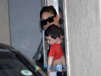 Kareena Kapoor Khan snapped with Taimur at Babita Kapoor's house