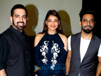 Kajal Aggarwal, Aparshakti Khurana grace media meet of Kush Sinha's short movie 'Khoon Main Hai'