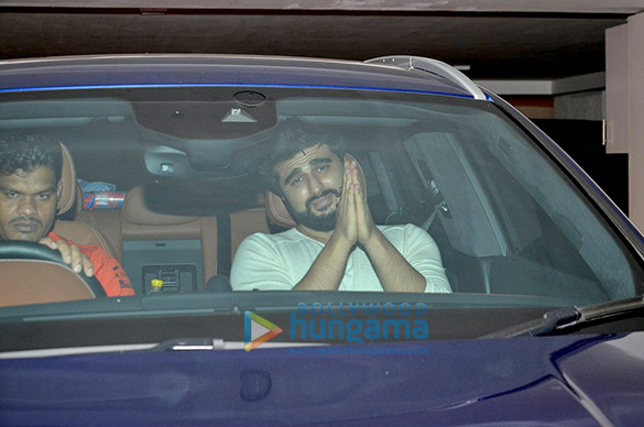 ranbir kapoor arjun kapoor aditya roy kapur varun dhawan snapped post dinner at karan johars house 5