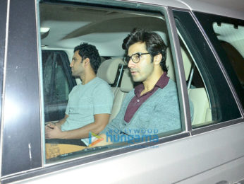 Ranbir Kapoor, Arjun Kapoor, Aditya Roy Kapur, Varun Dhawan snapped post dinner at Karan Johar's house