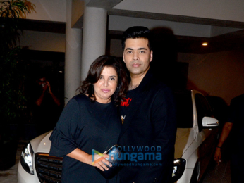 Rani Mukerji, Karan Johar and Farah Khan arrive at Manish Malhotra house for Sridevi's birthday bash