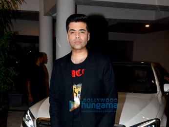 Rani Mukerji, Karan Johar and Farah Khan arrive at Manish Malhotra house for Sridevi's birthday bash