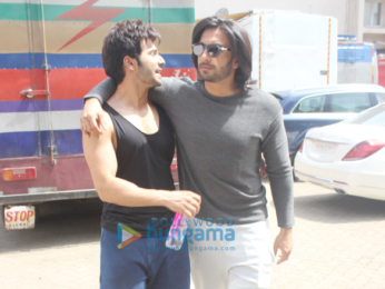 Ranveer Singh and Varun Dhawan snapped at Mehboob studios in Bandra
