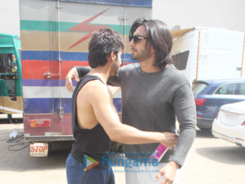 Ranveer Singh and Varun Dhawan snapped at Mehboob studios in Bandra