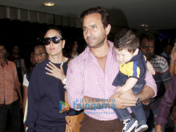 Saif Ali Khan, Kareena Kapoor Khan and Taimur arrive back from their Switzerland holiday