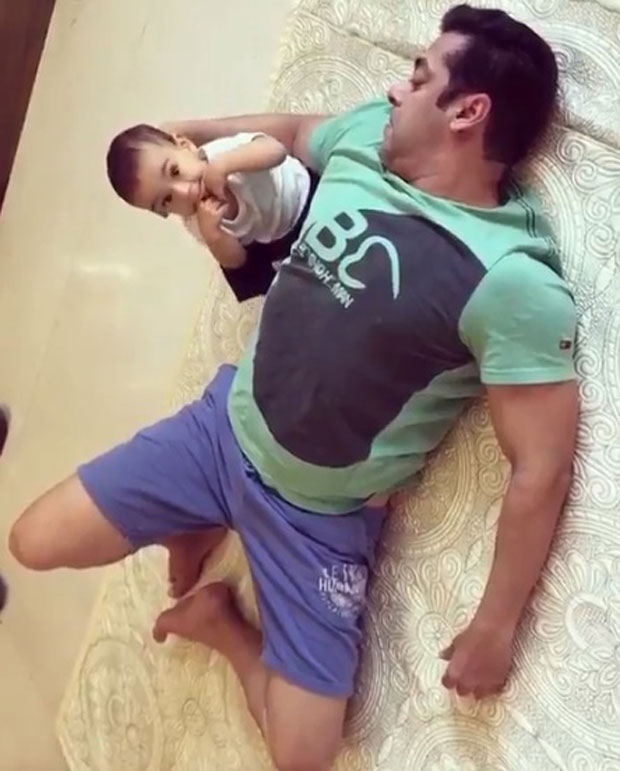 Salman Khan seen rolling on the floor with nephew Ahil